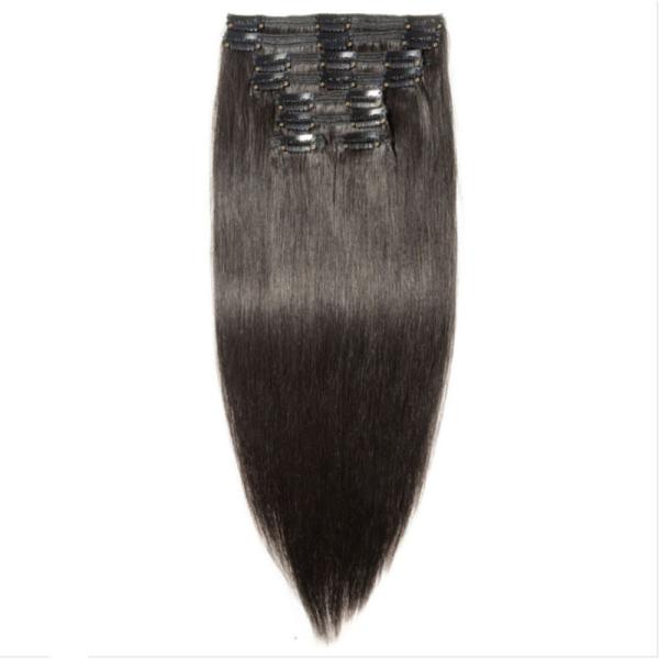 Full Cuticle Straight Hair Clip Ins Raw Indian Real Hair Extensions for Black Women