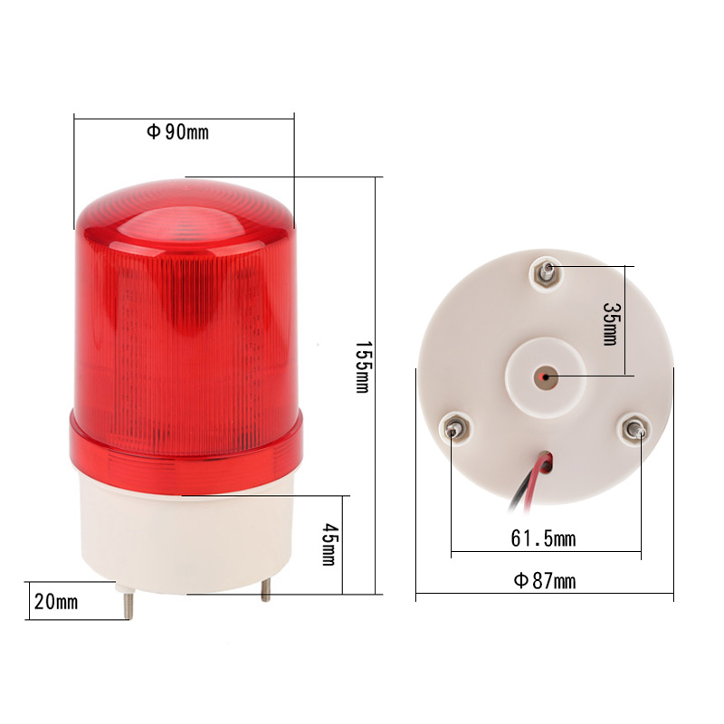 LTE-110J Professional Lighting 12V/24V/220V LED Red Green Yellow Revolving Warning Light