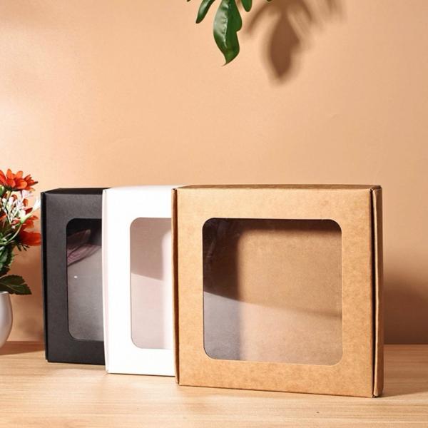 Boîte en papier kraft écologique avec fenêtre d'affichage - Solution d'emballage durable