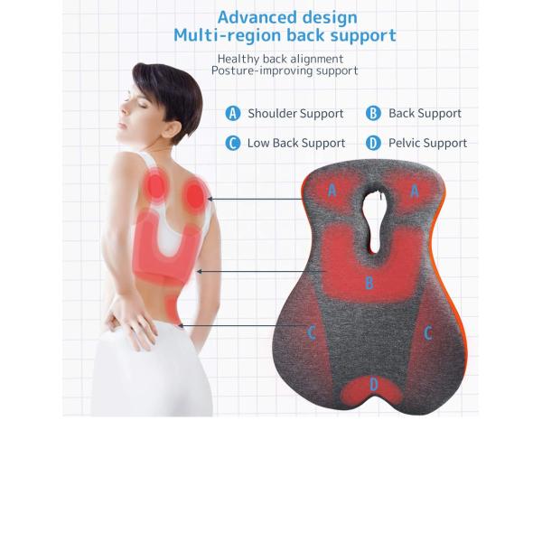 Anti-Decubitus Therapeutic Car Driver's Seat Memory Foam Back Lumbar Support Cushion Woven Triangle