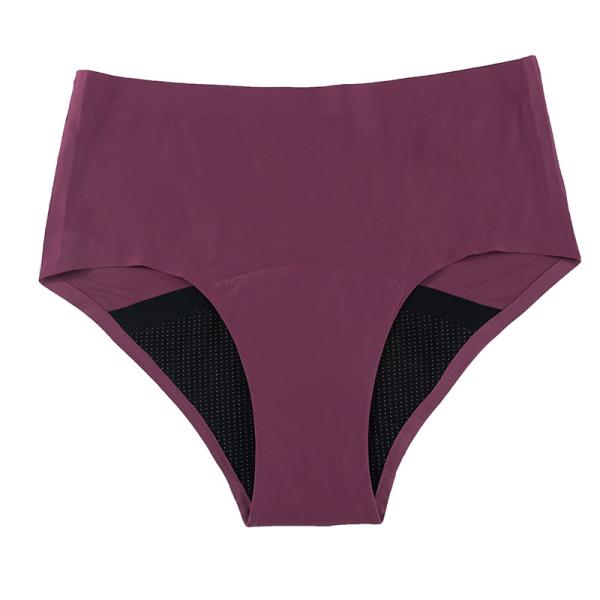 Leakproof High Waist Period Panties For Teens Seamless Menstrual Panties 4 Layers 6 Colors