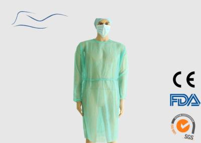 PP / PE Green Surgical Gown , High Durability Disposable Surgeon Gown