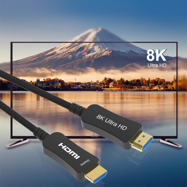 3D Audio Video UHD HDMI AOC Cable Zinc Alloy HDMI 2.1 8K 60hz Cable