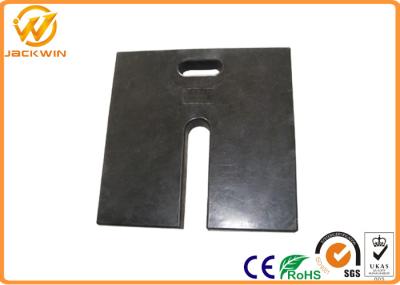 Durable Recycled Rubber Sign Pedestal Base Black Color For Delineator Post