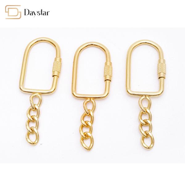Diy Keychain Crafts / Jewelry Making Metal Locking Carabiner Keychain With Jump Rings