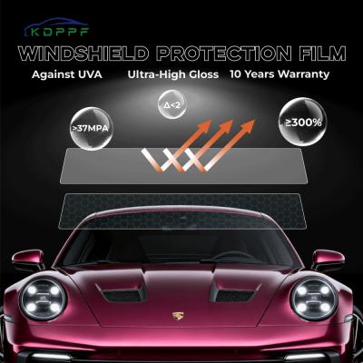 High Gloss TPU Car Film Self Healing Explosion Proof  Windshield Film 6.5mil Clear Paint Protection Film