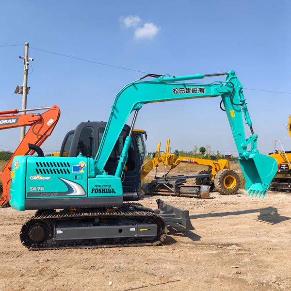 SK75 Excavadoras Kobelco de segunda mano medianas de 0.4m3 Excavadora de segunda mano
