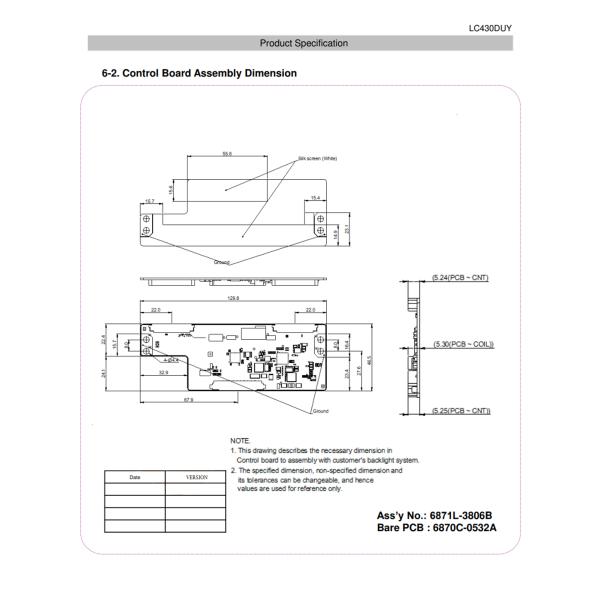 BOE 43 Inch LG LCD Panel LC430DUY-SHA1 PCB1932C/1933C 1920×1080