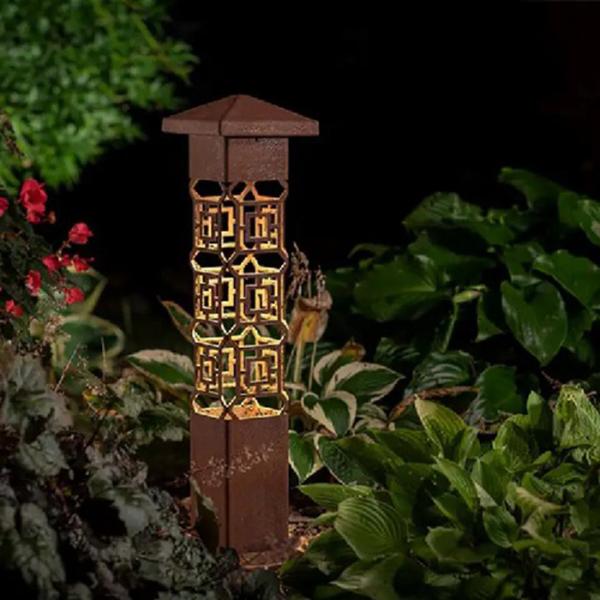 IP65 Rated LED Garden Lights With Corten Steel Body Bright Led Solar Garden Lights
