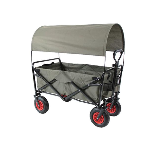 Sturdy and Lightweight Ergonomic Handle Folding Cart for Camping and Garden
