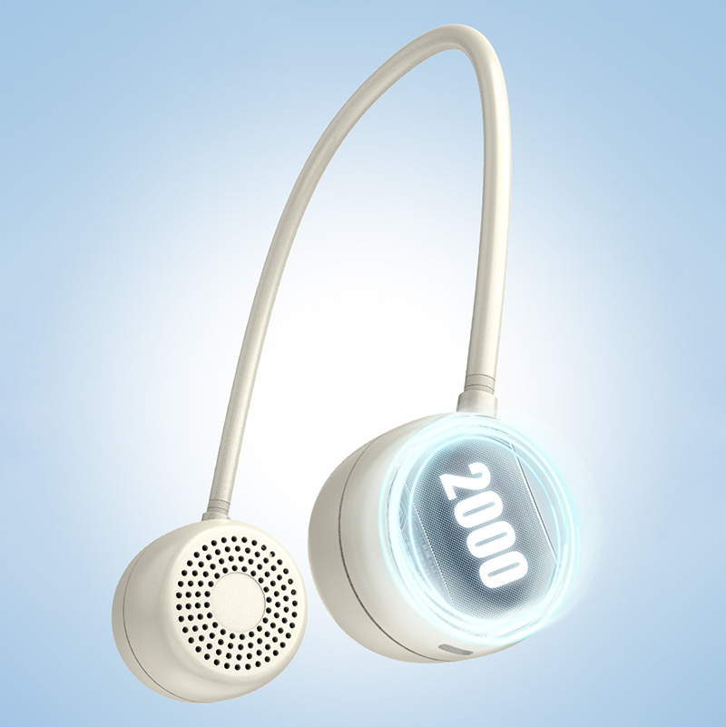 Portable USB Mini Fan Cross-Border Folding Neck Fan with Large Wind 3-Speed Air Cooling for Outdoor and Desktop Use
