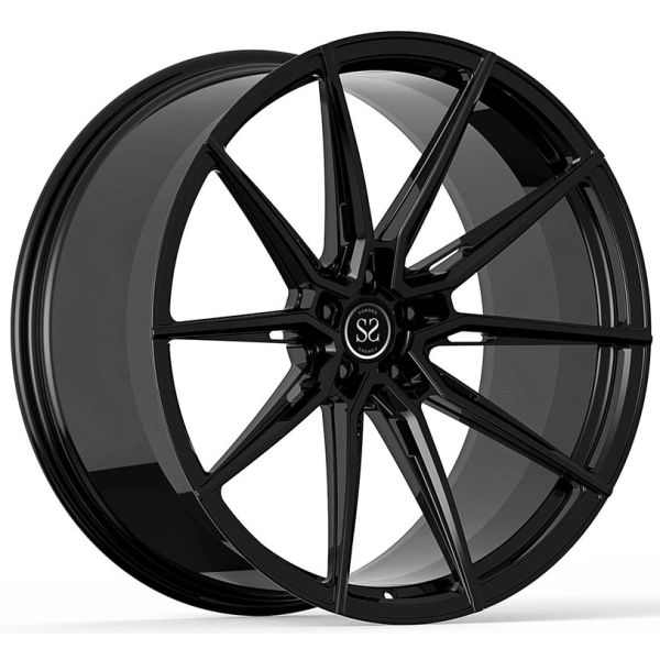 21x9.5 and 21x11 Piano Black Custom 1-PC forged Rims with 5x130 bolt pattern for Porsche