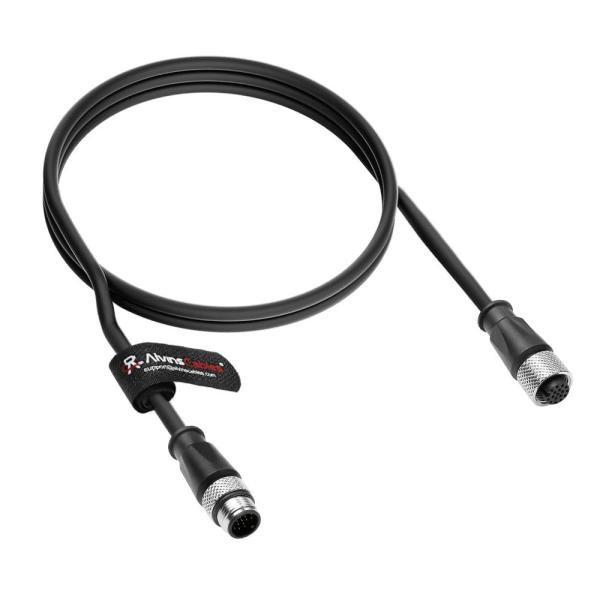 Le câble Alvin M12 A Code 17 Pin MF est de 5m pour le cognex HikRobot PROFINET