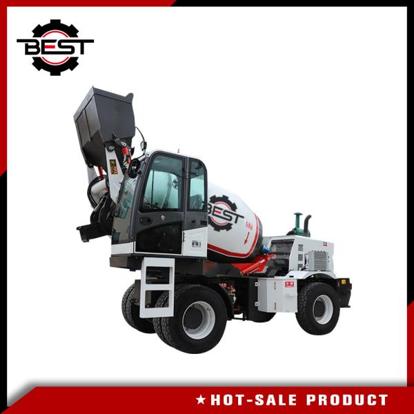 3.5 Cubic Meters Mobile Concrete Mixer Truck , Water Cooled Portable Concrete Mixer
