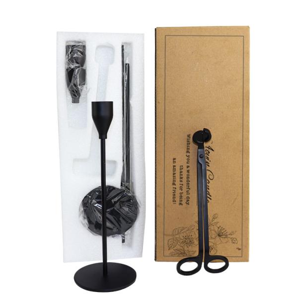 Home Decor Gold Color OEM Brass Taper Candle Holders Gift Set For Wedding Party