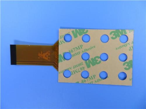 Single Layer Flexible Printed Circuit Board With 3M Tape and Immersion Gold for Keypads