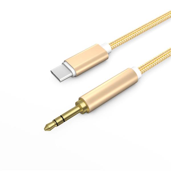 Type C Jack 3.5mm Audio Cable USB C Headphone AUX Cable 1m Length