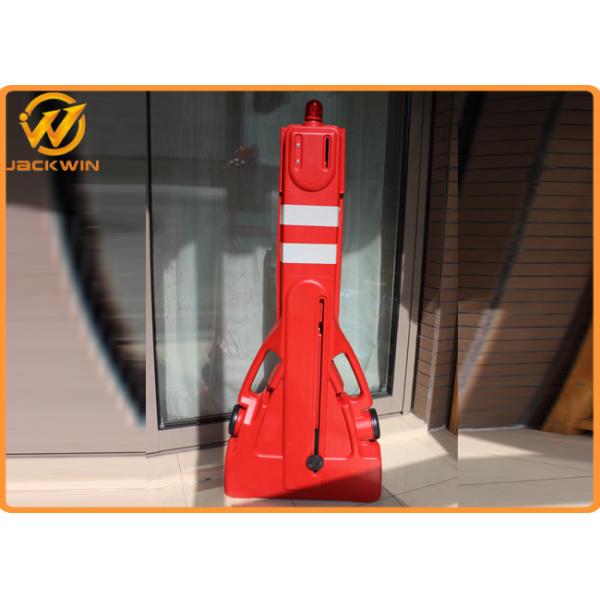 Crowd Control Adjust Plastic Traffic Barriers Portable Barricade Extensible Length 2.2 meters