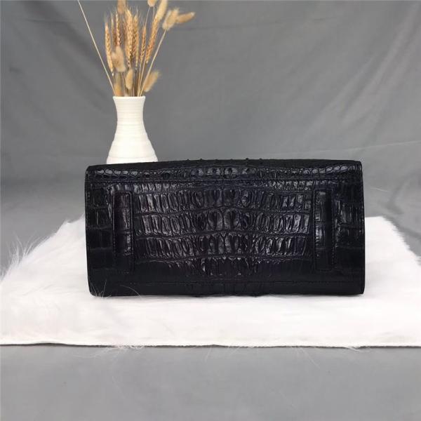 Authentic Crocodile Skin Women Black Totes Purse Genuine Alligator Leather Lady Shoulder Bag Female Three-way Handbag