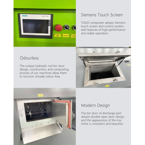 Automatic Organic Waste Composting Machine Kitchen Food Waste Recycling Machine 500KG/Day