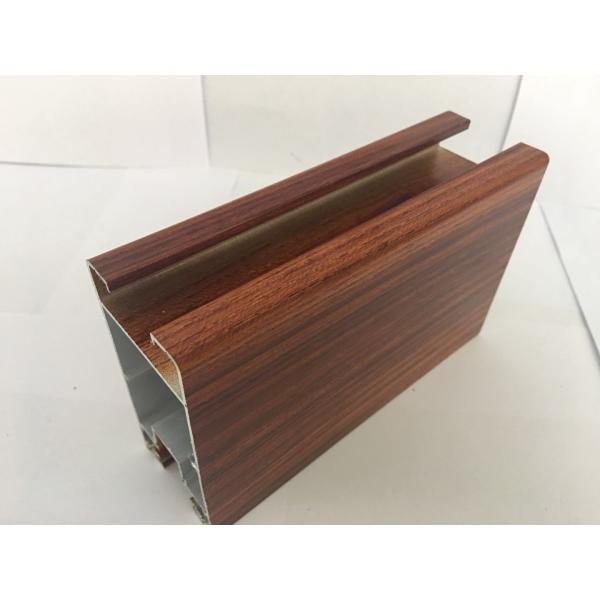 High Simulation Wood Grain Aluminium Profiles Surface Exquisite