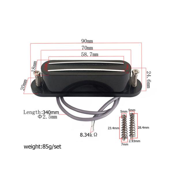 Прямой монтаж мини гитарный пикап Hot Rail Chrome Dual Rail Гитарный пикап