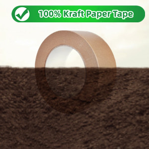 Eco-Friendly Kraft Paper Tape, Biodegradable Kraft Paper Tape, Recyclable Writable Packing Tape, Non-Coated Surface For Masking, Sealing