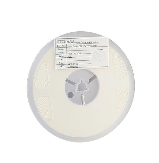 MLCC  Multilayer Ceramic Capacitors SMD SMT 2.2uF 50V 10% 0603 X7R