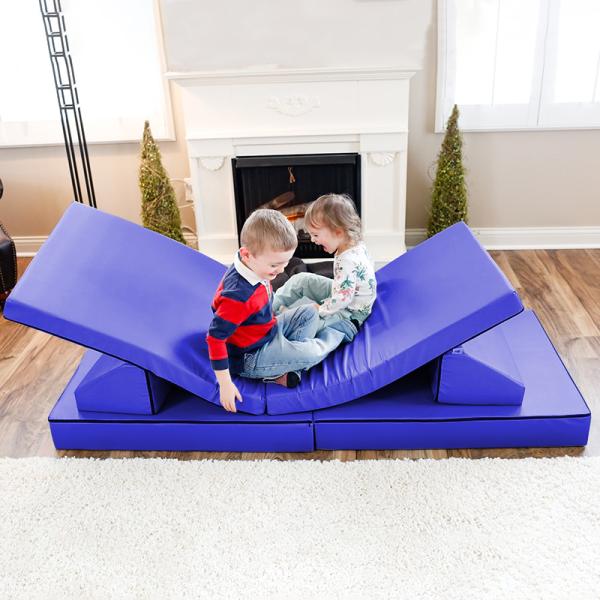 High Density Foam Play Couch Set 6PCS Modular Floor Sofa For Toddlers