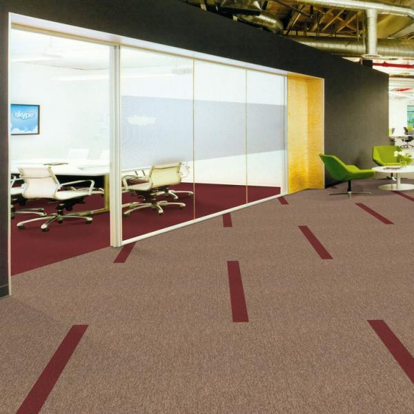Decorative PP Surface PVC Back Contec Carpet Tiles for Commercial Office Flooring