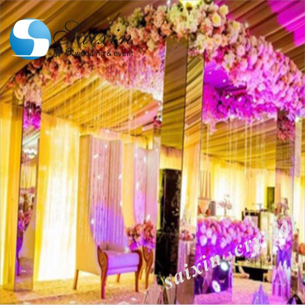 ZT-220H-2 Декорация свадебного мероприятия Золото серебряное зеркало акриловое мандапа чупа