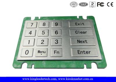 Teclado numérico Ruggedized do metal Vândalo-Resistente com 16 grandes chaves do metal para a máquina de venda automática