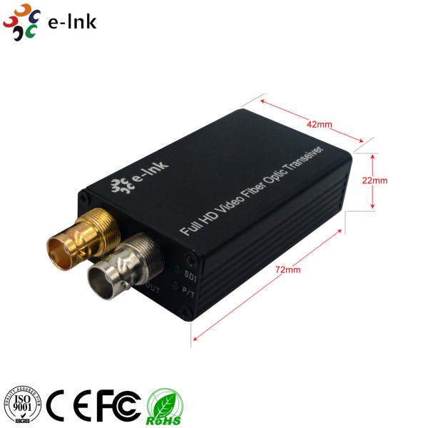 Mini tipo 3G-SDI ao conversor da fibra ótica, conversor video completo 1080P da fibra de HD Sdi