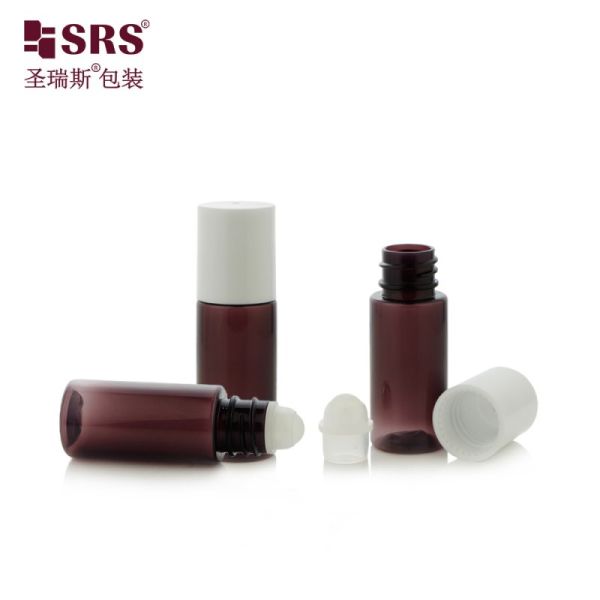 15ml PET Roll On Bottle Empty Plastic Roller Container for Essential Oil Eye Serum Body Care Liquid