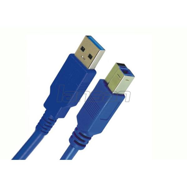 Черные круглые микро- данные по USB привязывают USB 3,0 a к b m/m для длины подгонянной принтером