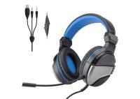 Os auriculares conduzidos do jogo de USB 3,5 iluminam acima o orador de 40MM com Mic