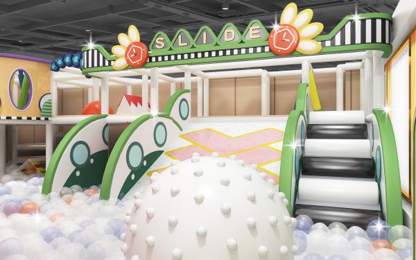 Pastel Color Plastic Soft Playground Equipment Custom For Game Center