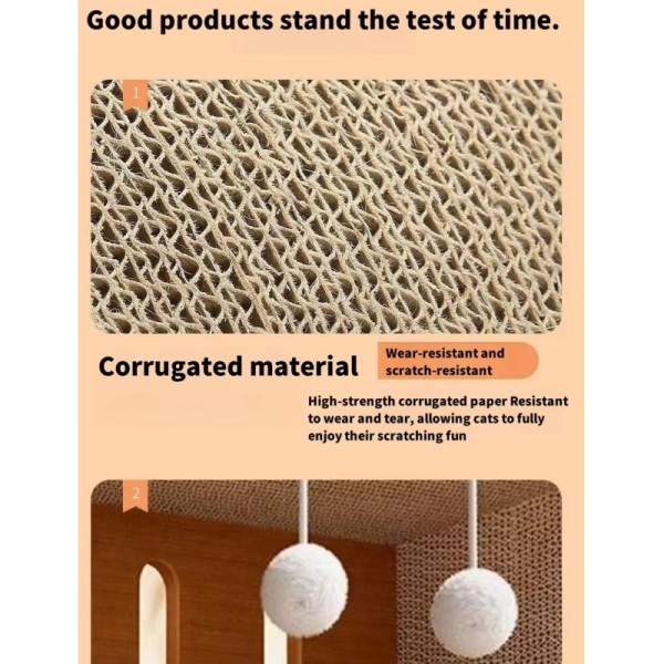 Wholesale Classic Modern Cat Interactive Scratcher Nest Playful Corrugated Paper Carton Packaged Cat Scratch Board Cat Toy