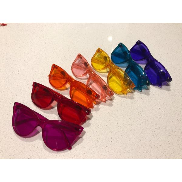 Against UVA UVB PC Frame Purple Color Therapy Eyewear For Relax