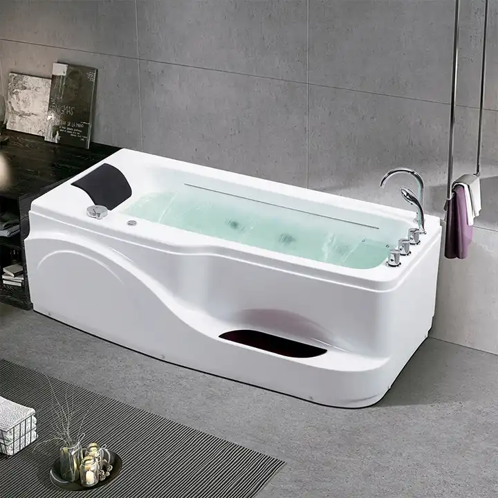Acrylic Bathroom Sanitary Ware Fibreglass Double Whirlpool Spa Bathtub