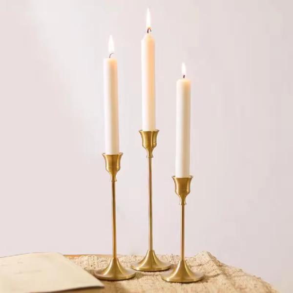 Gold Candle Holder Set Of 3 Candlestick Holder For Wedding Table Decor