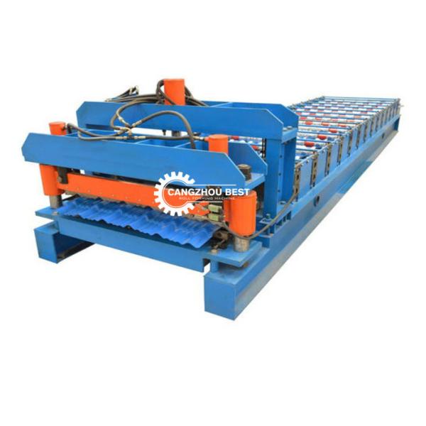 Color Coated Galvanized Steel Roof Sheet Forming Machine In Glazed Roofing Q Tiles
