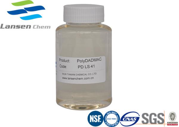 Agent tensio-actif de coagulant de Polydadmac des plus bas prix pour l'eau potable avec sans couleur pour pâlir le liquide ambre 26062-79-3