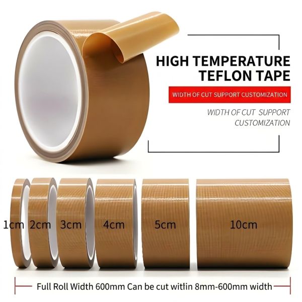 260℃ Heat Resistant Non-stick No Residue Industrial Insulation PTFE Tape with Premium Silicone Adhesive