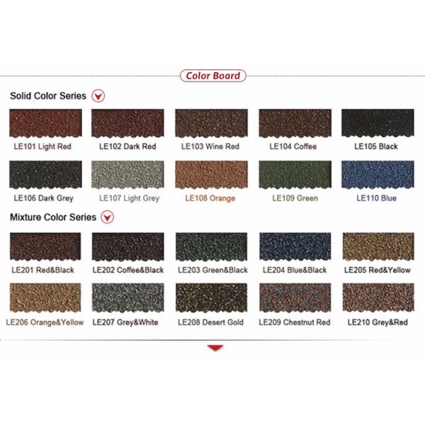 0.35mm Classic Type Stone Coated Metal Roof Tiles / Residential House Metal Roofing