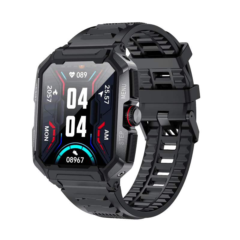 Support OEM & ODM | AK47 Multi-color Outdoor Sports Smart Watch with IP68 Waterproof BT5.1 Bluetooth Calling and 1.85-inch IPS Touch Screen