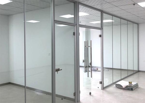 SGS approved Aluminum Glass Partition Wall With Good Privacy