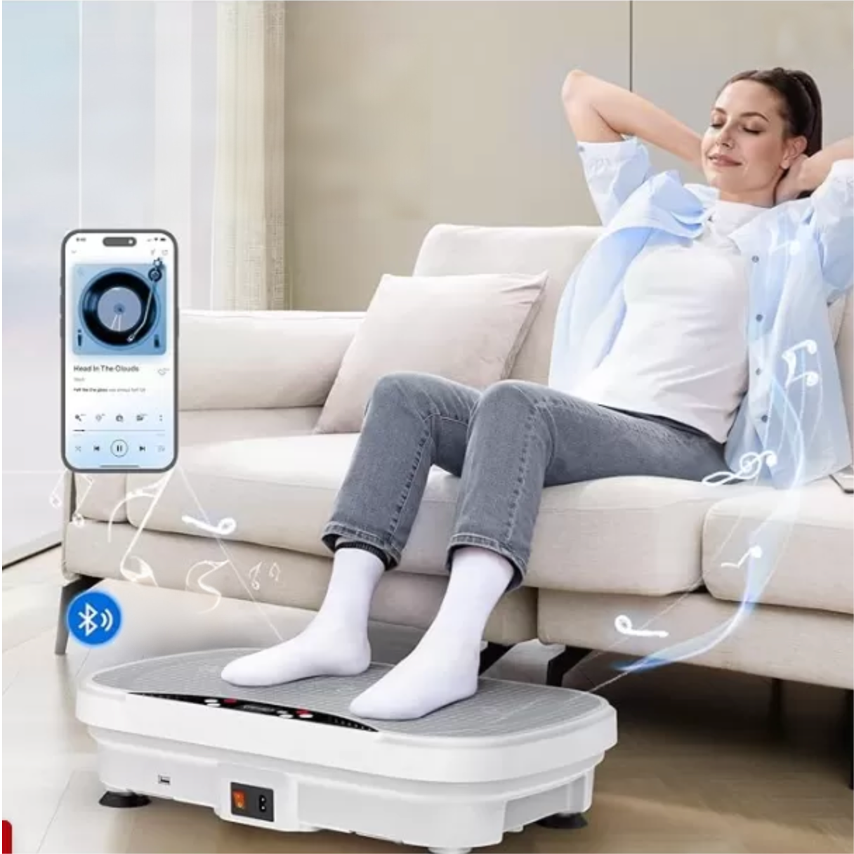 Multi-Color LED Vibration Plate for Home Fitness