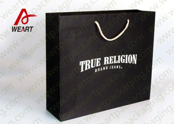 Classic Designer Grocery Promotional Paper Bags Personalized ISO / FCC Standard