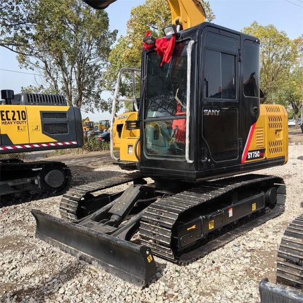 Vende mini usado Sany SY75 escavadeira com cilindro hidráulico original a preços acessíveis